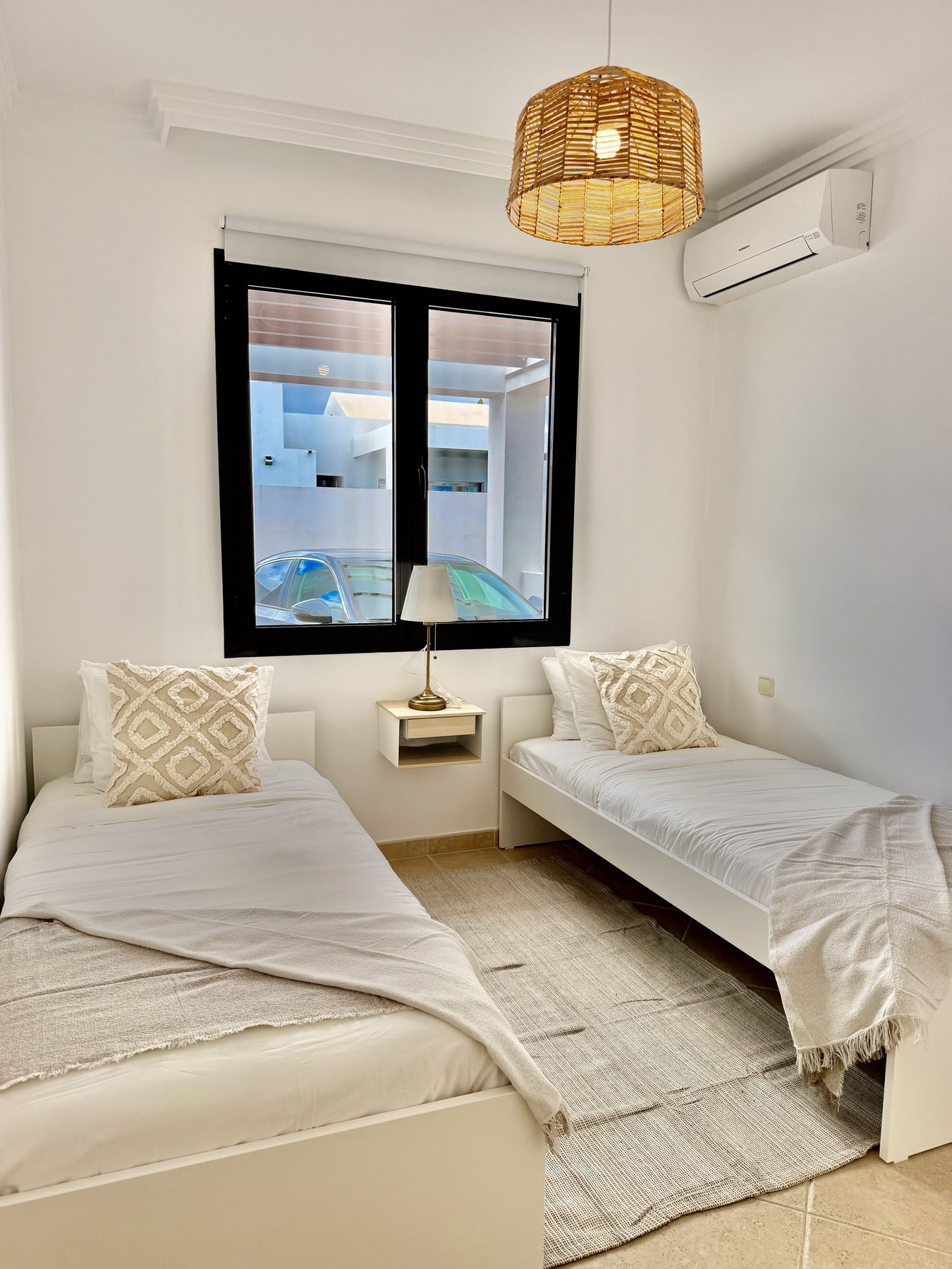 Twin bedroom with two single beds